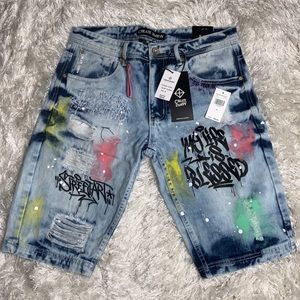 Create 2MRW Men’s Blue RNR Denim Short Size 30